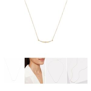 Adina Reyter Small Curve Gold/Diamond Necklace